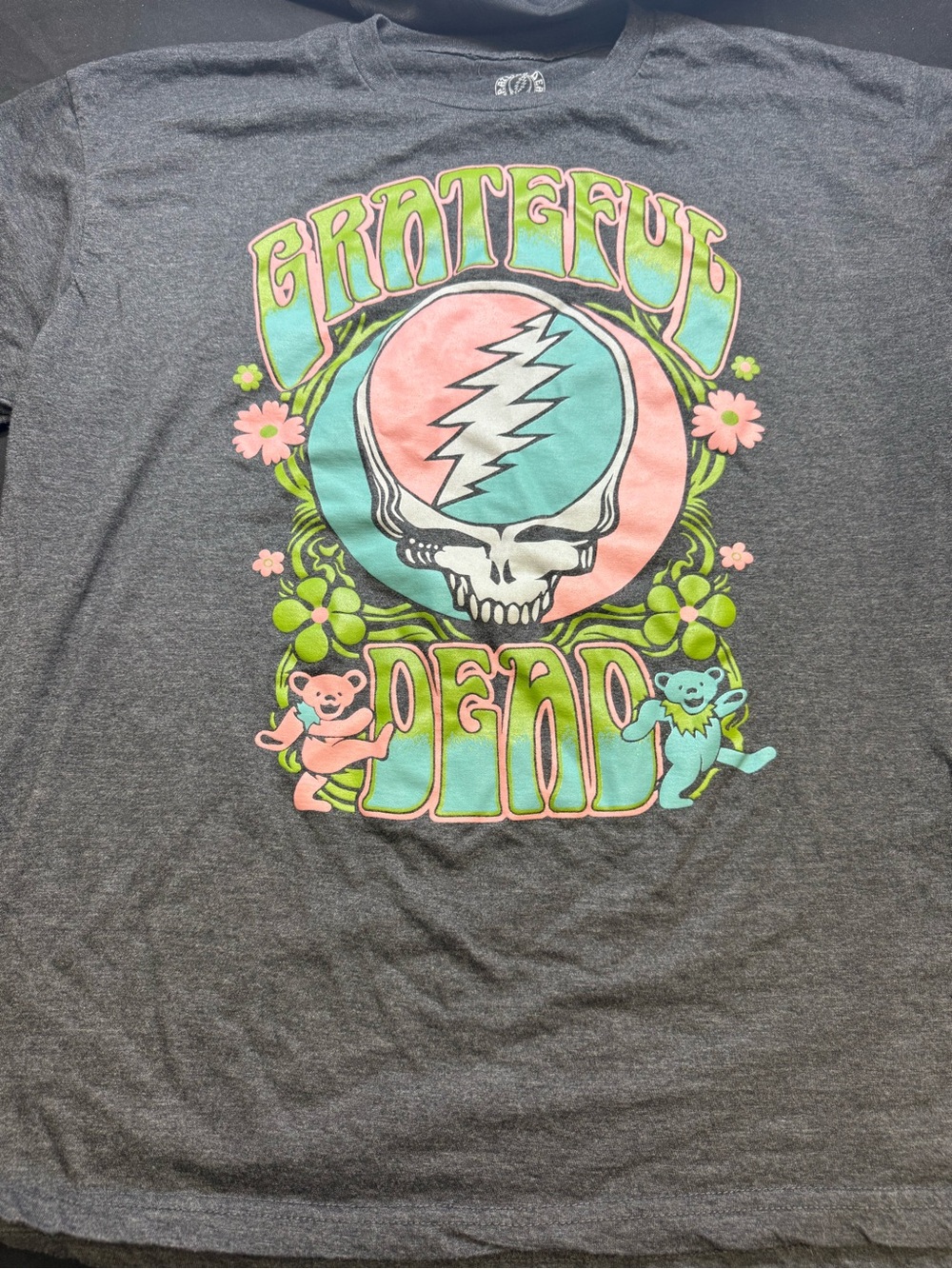 Grateful Dead Graphic Tee - Pink & Teal (XL)